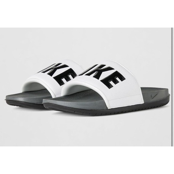 Men's Nike Offcourt Slide Dark Grey/Black-White (BQ4639 001) Size 9 - Picture 2 of 9